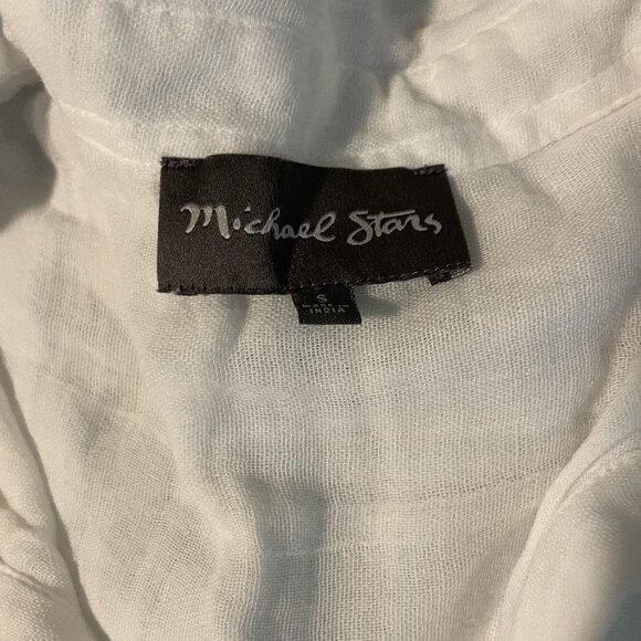 MICHAEL STARS Leo‎ gauze Button Shirt Size Small - Picture 2 of 6